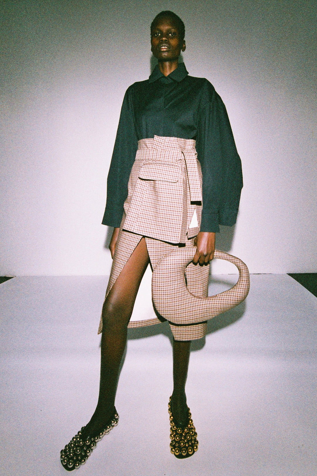 Dora Evening Embellished Flat Black Silver Gold