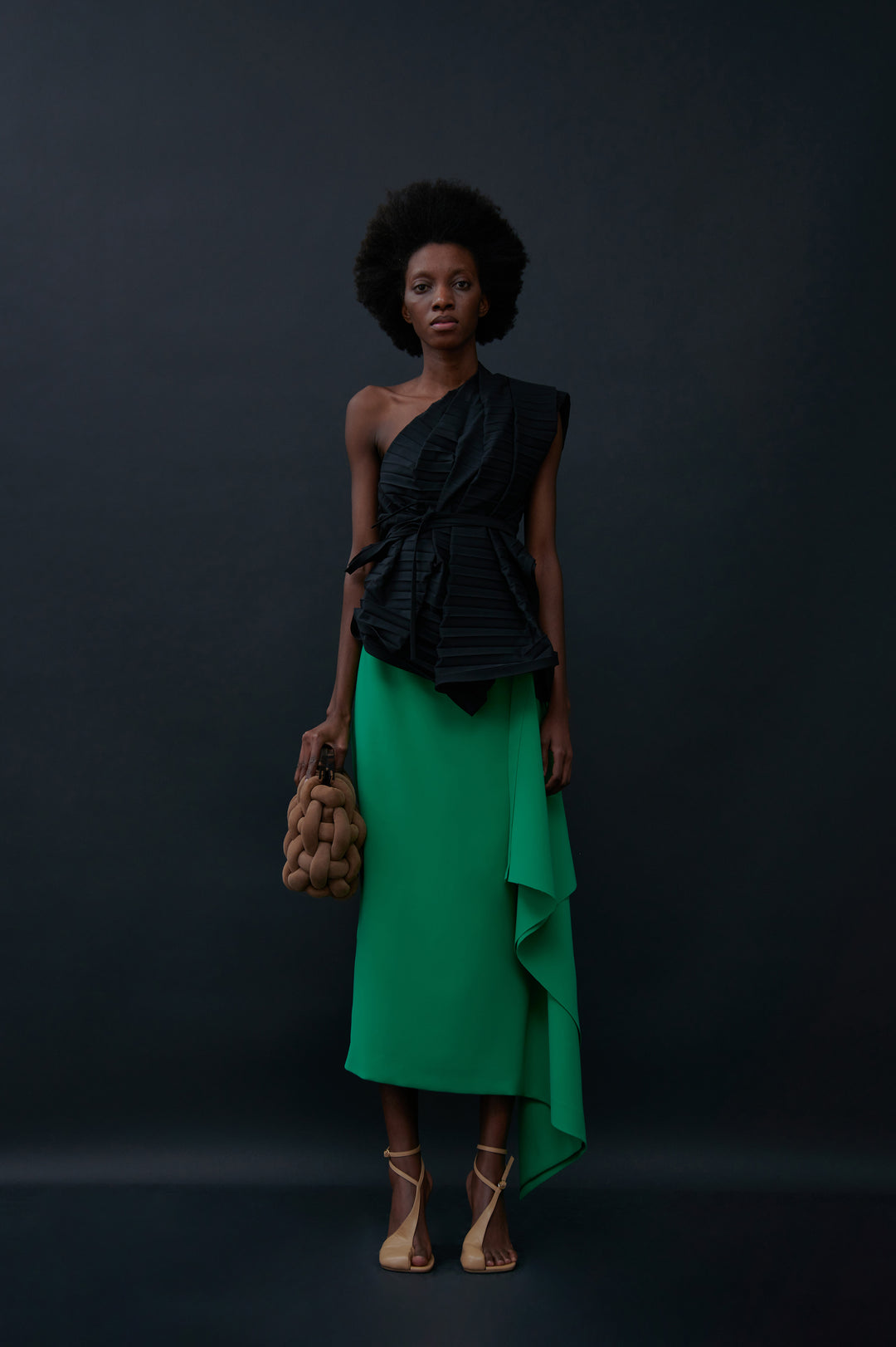 Asymmetric Christine Shoes Beige