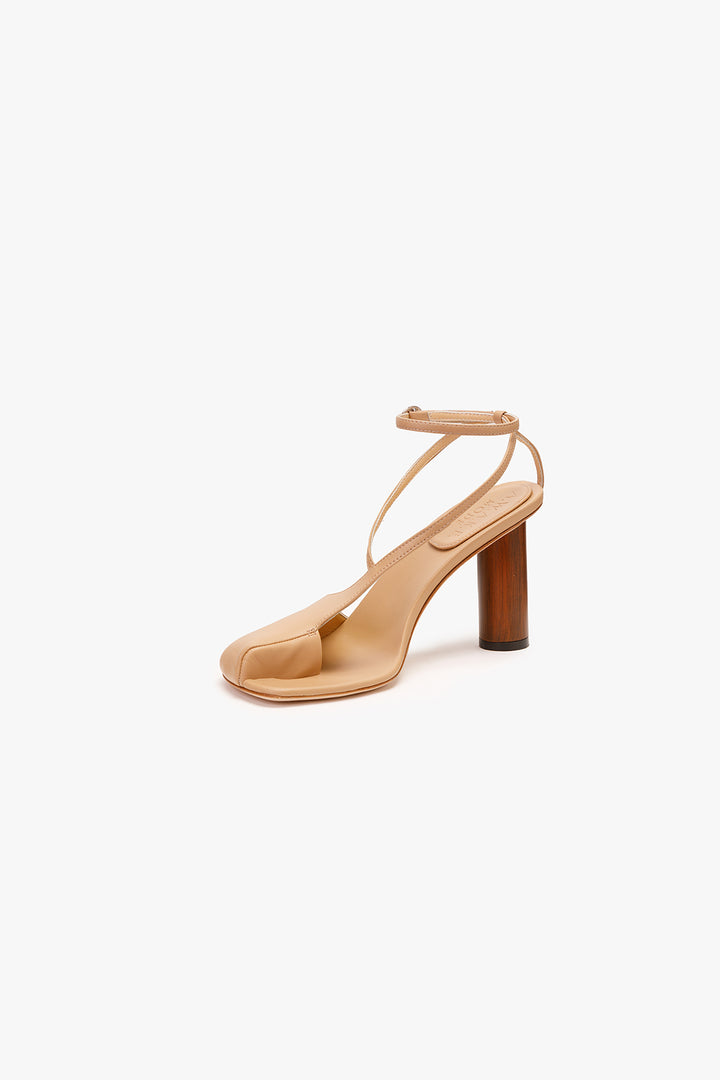 Asymmetric Christine Shoes Beige