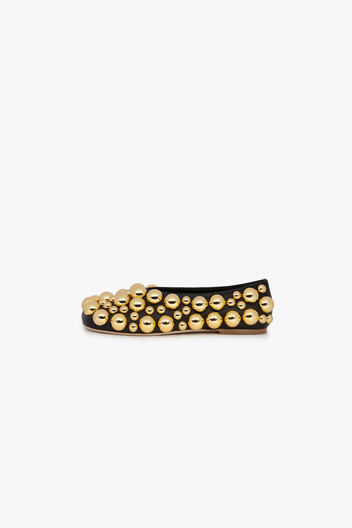 Dora Evening Embellished Flat Black Silver Gold